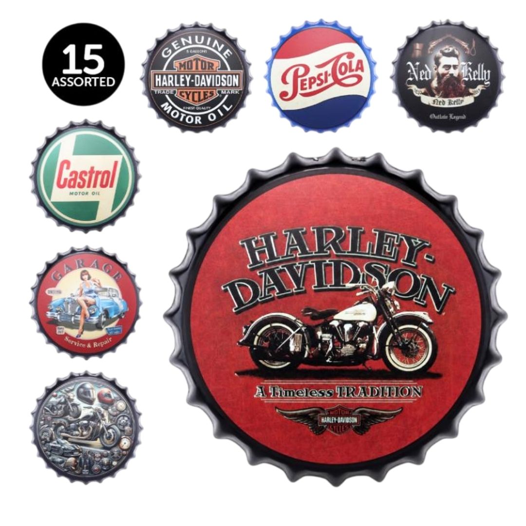 Metal Retro Bottle Top Sign