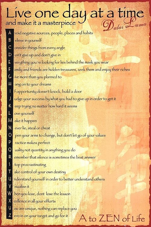 Live One Day at a Time