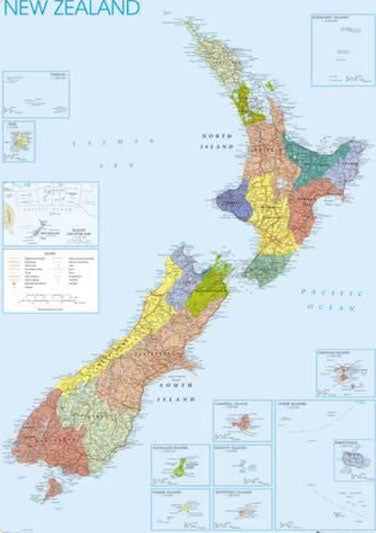 Map of New Zealand