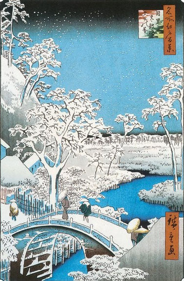 Hiroshige The Drum Bridge