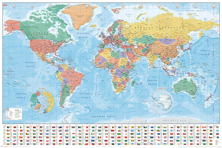 World Map with Flags