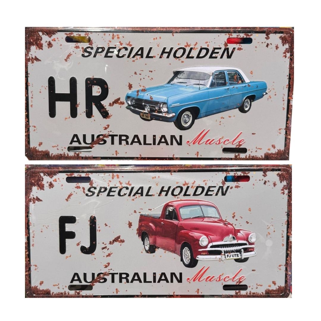 Vintage Car Plates - 15 x 30cm