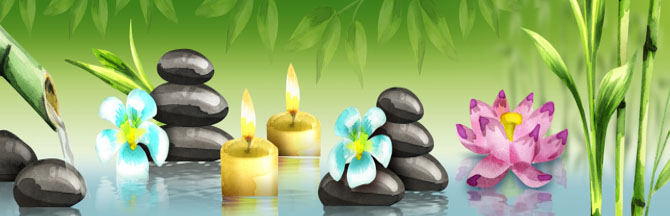 Bamboo & Stacked Rocks 2