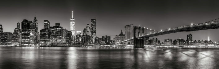 New York City Bridge Black and White
