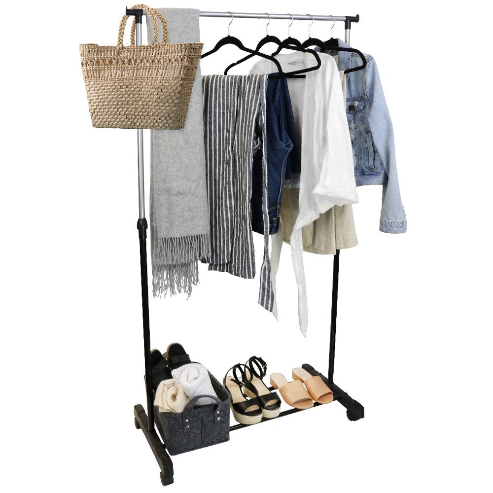 Single Garment Rack with Wheels 82 x 150cm