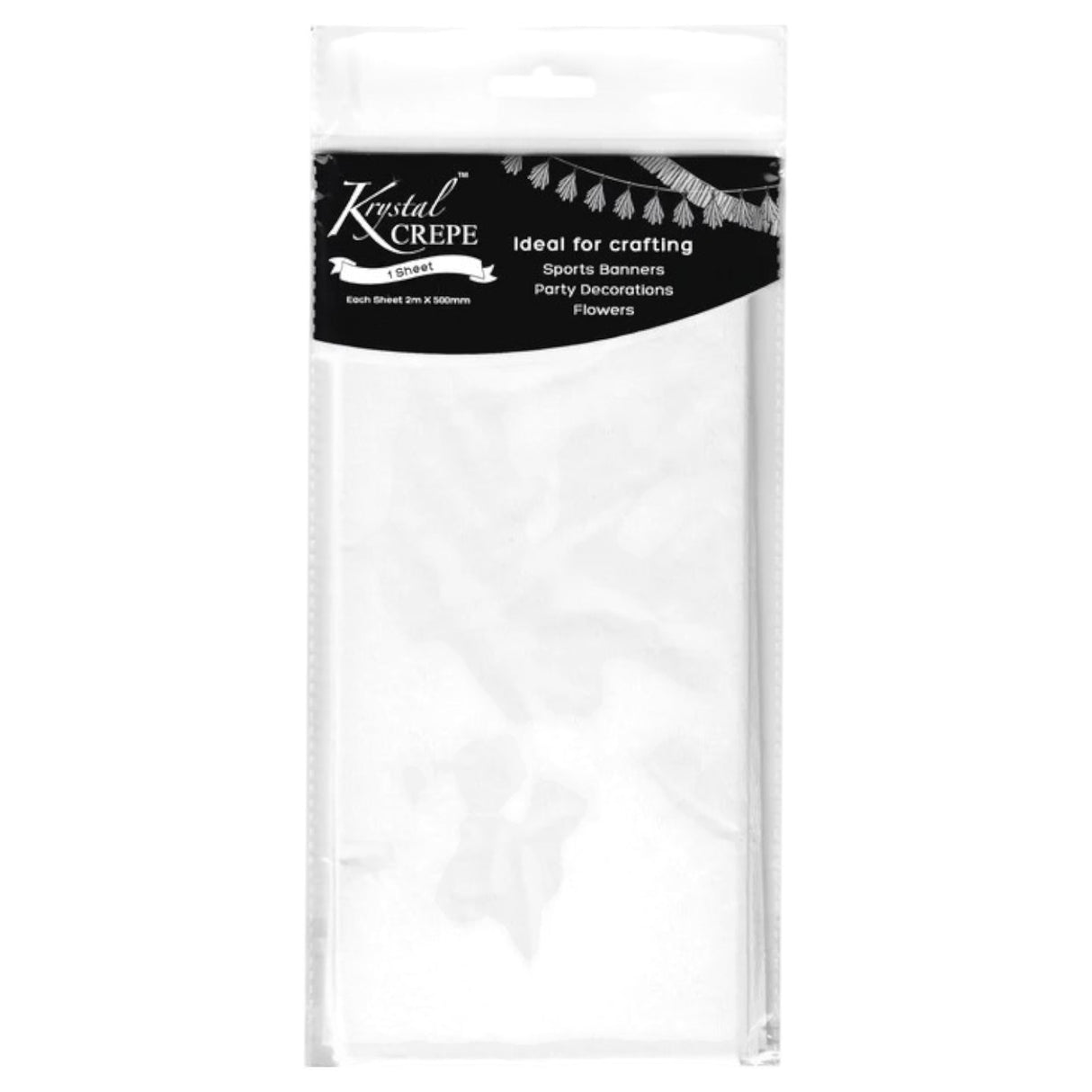 White Crepe Paper - 1 Sheet