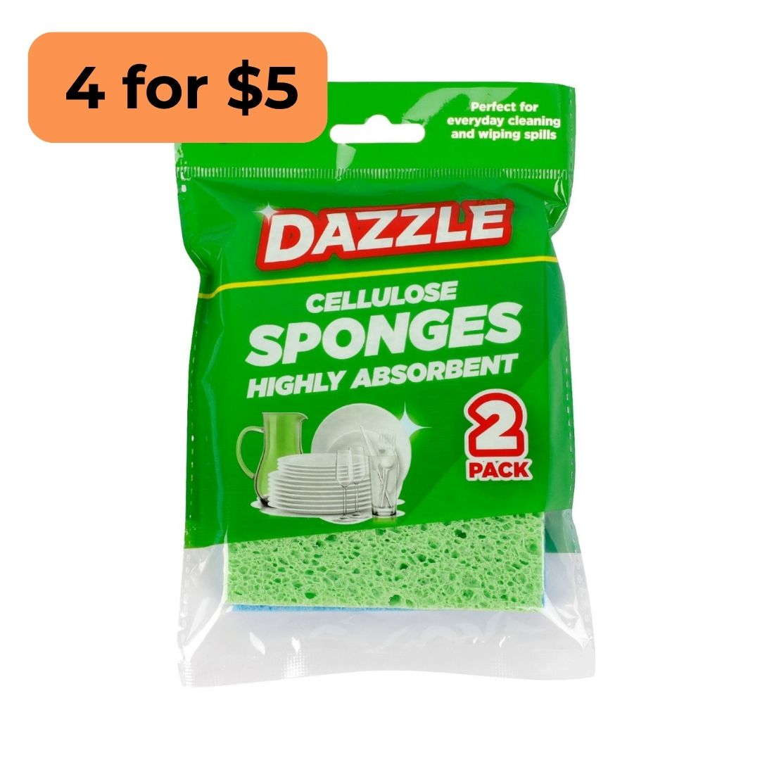 Dazzle Cellulose Sponges - 2 Pack