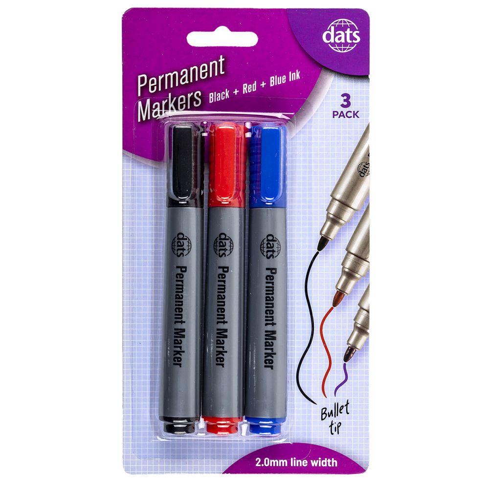 Permanent Markers – Assorted Colours