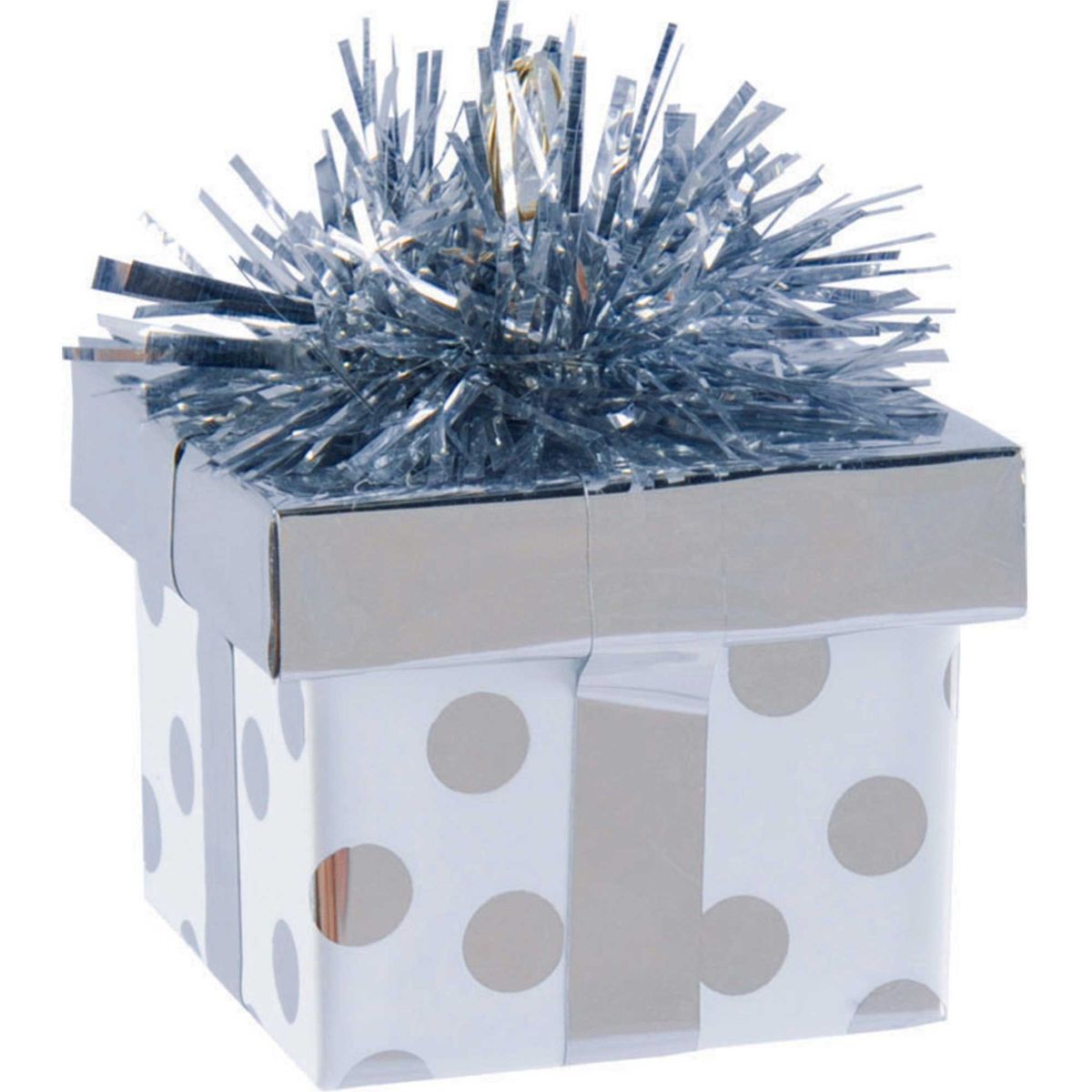 Balloon Gift Package Weight - Silver Dots