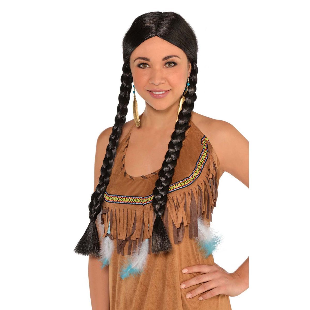 Western Braided Wig - Black