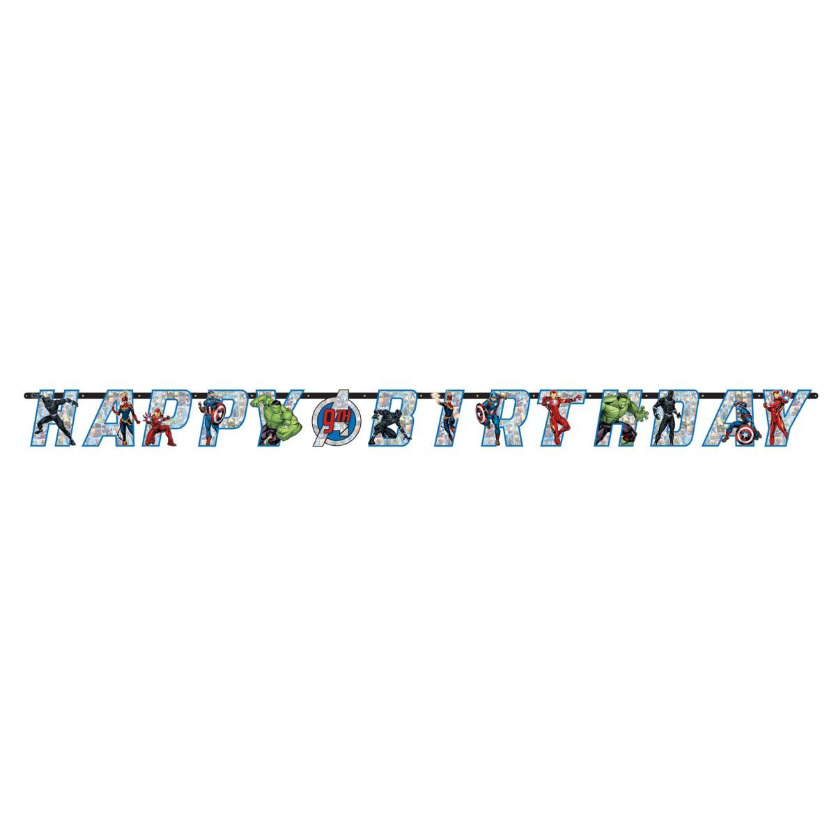 Marvel Avengers Add-An-Age Jumbo Letter Banner & Mini Banner Set