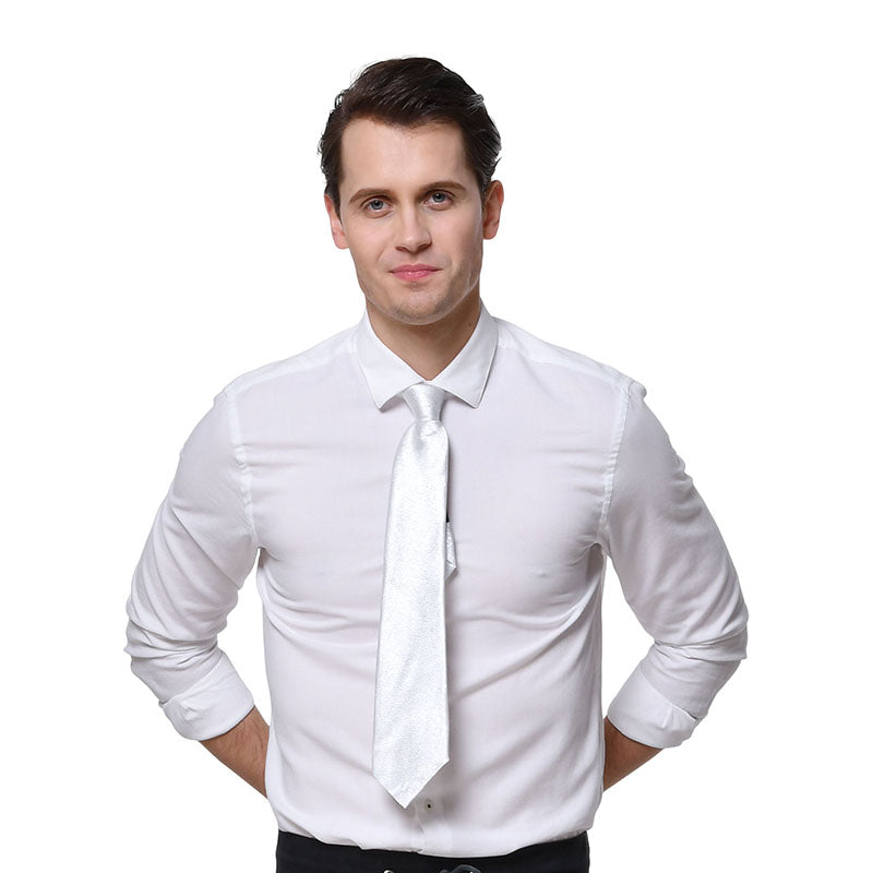 White Fabric Party Tie - PARTY PLANET