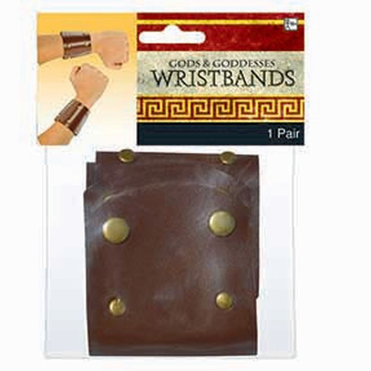 2 Pack Roman Costume Wrist Cuffs - Brown