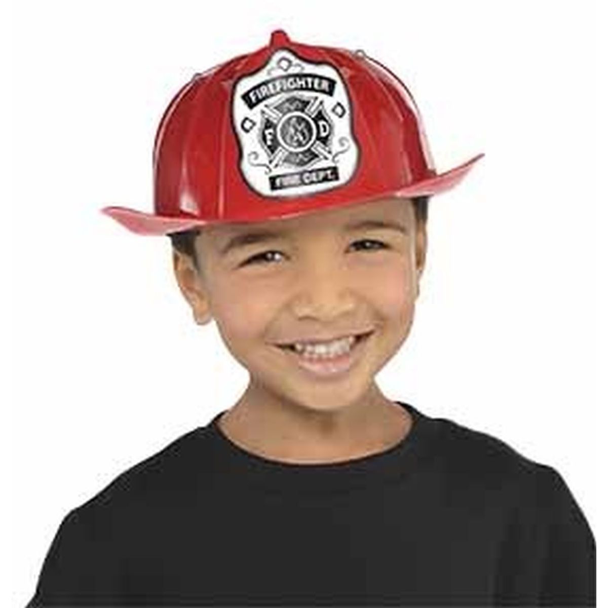 Kids Fireman Costume Hat - Red