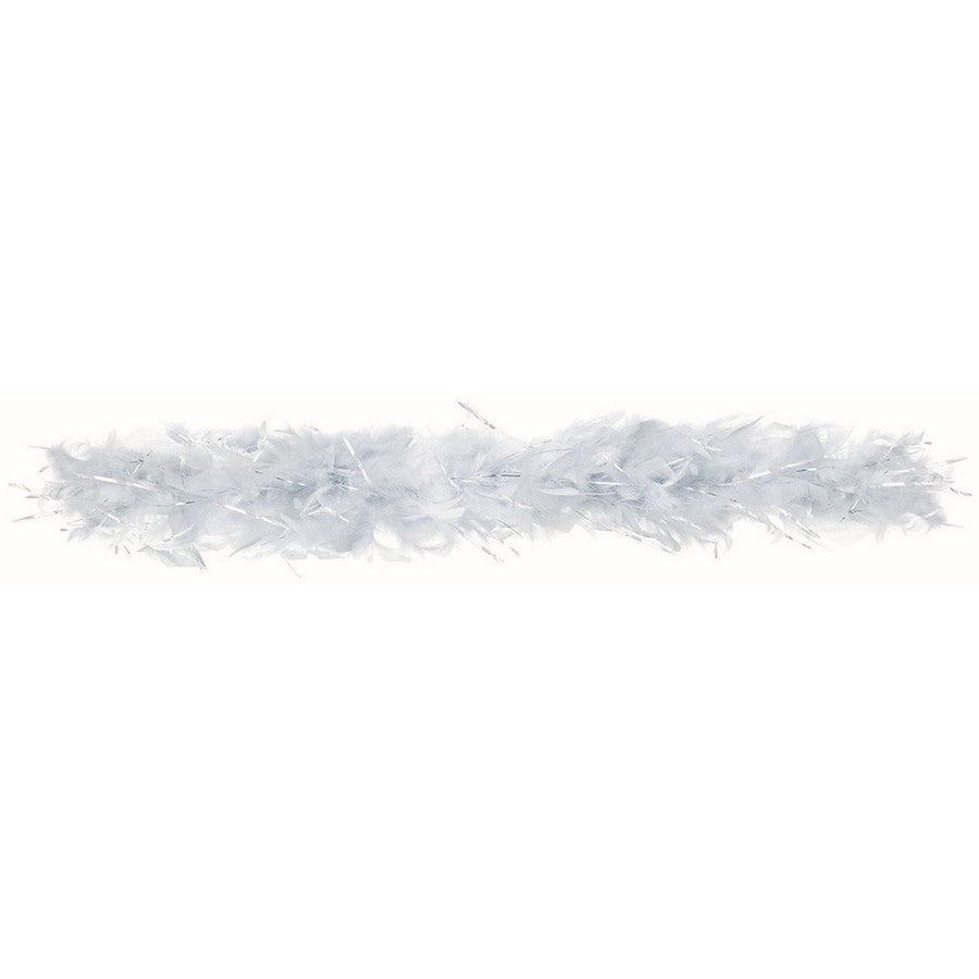 Feather Boa Hot Silver 1.8m