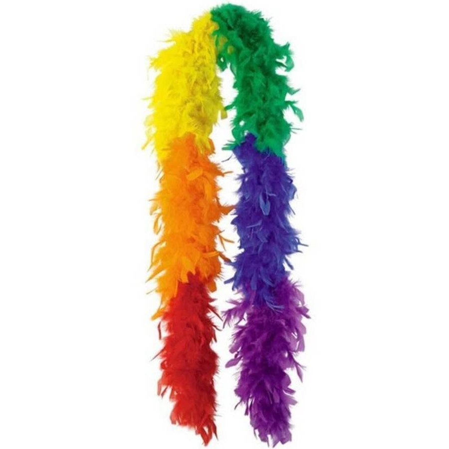 Feather Boa Hot Rainbow 1.8m