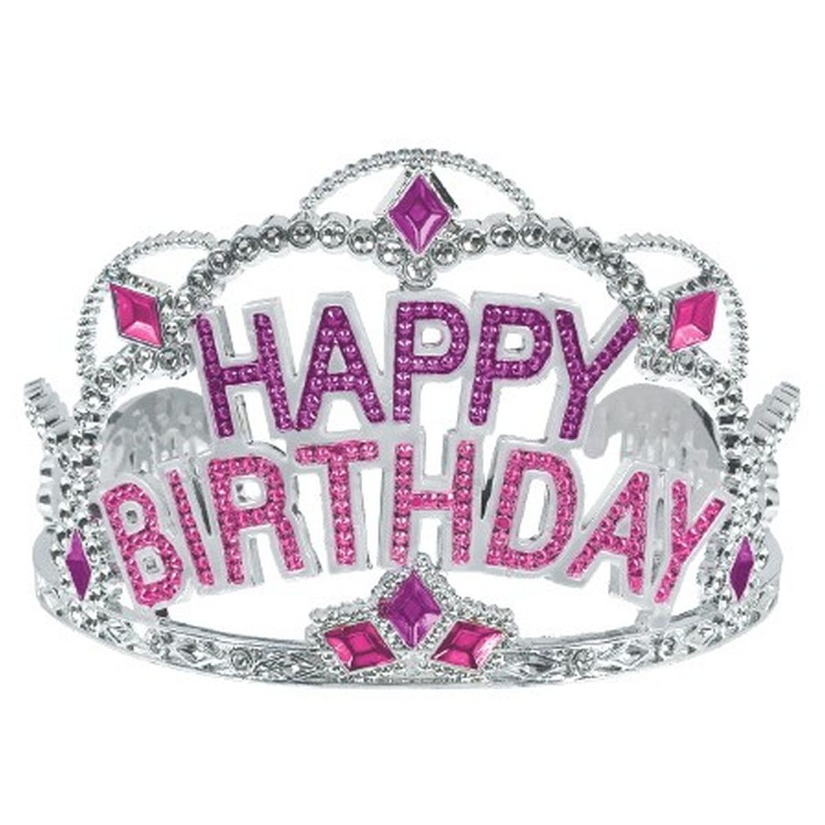 Happy Birthday Gem Tiara - Multicoloured