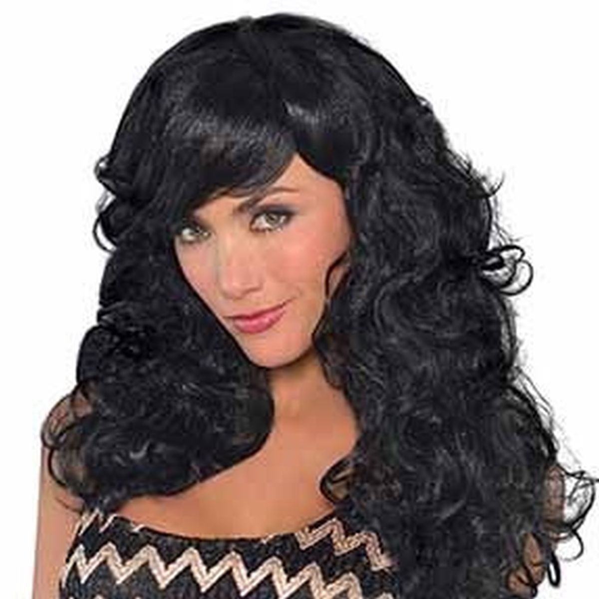 Fabulous Black Curly Wig - One Size
