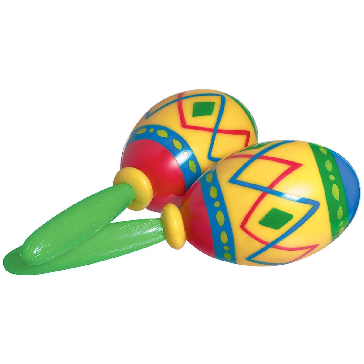2 Pack Plastic Fiesta Maracas - Multicoloured
