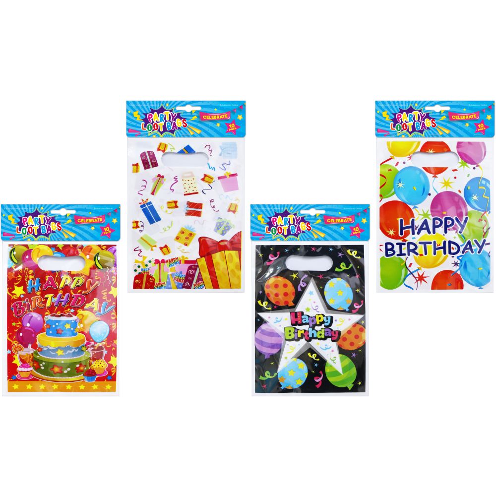 Party Loot Bags - 10 Pack