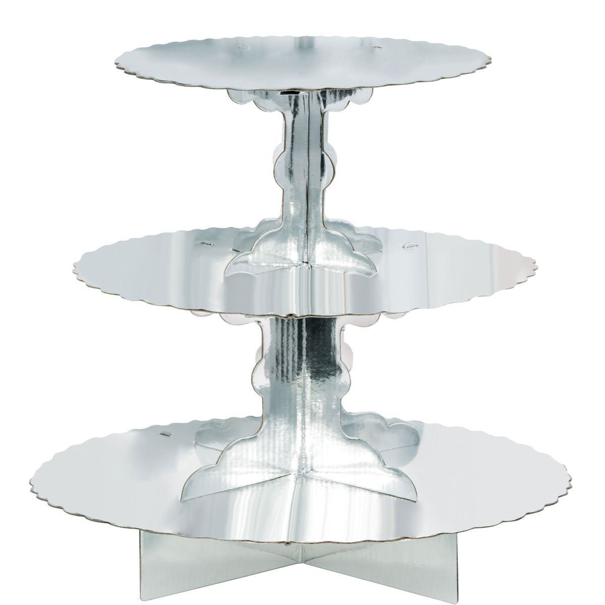 3 Tier Cupcake Treat Stand - Silver