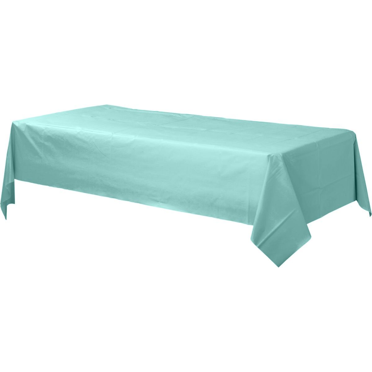Rectangular Plastic Tablecover 137cm x 274cm - Robin's Egg Blue