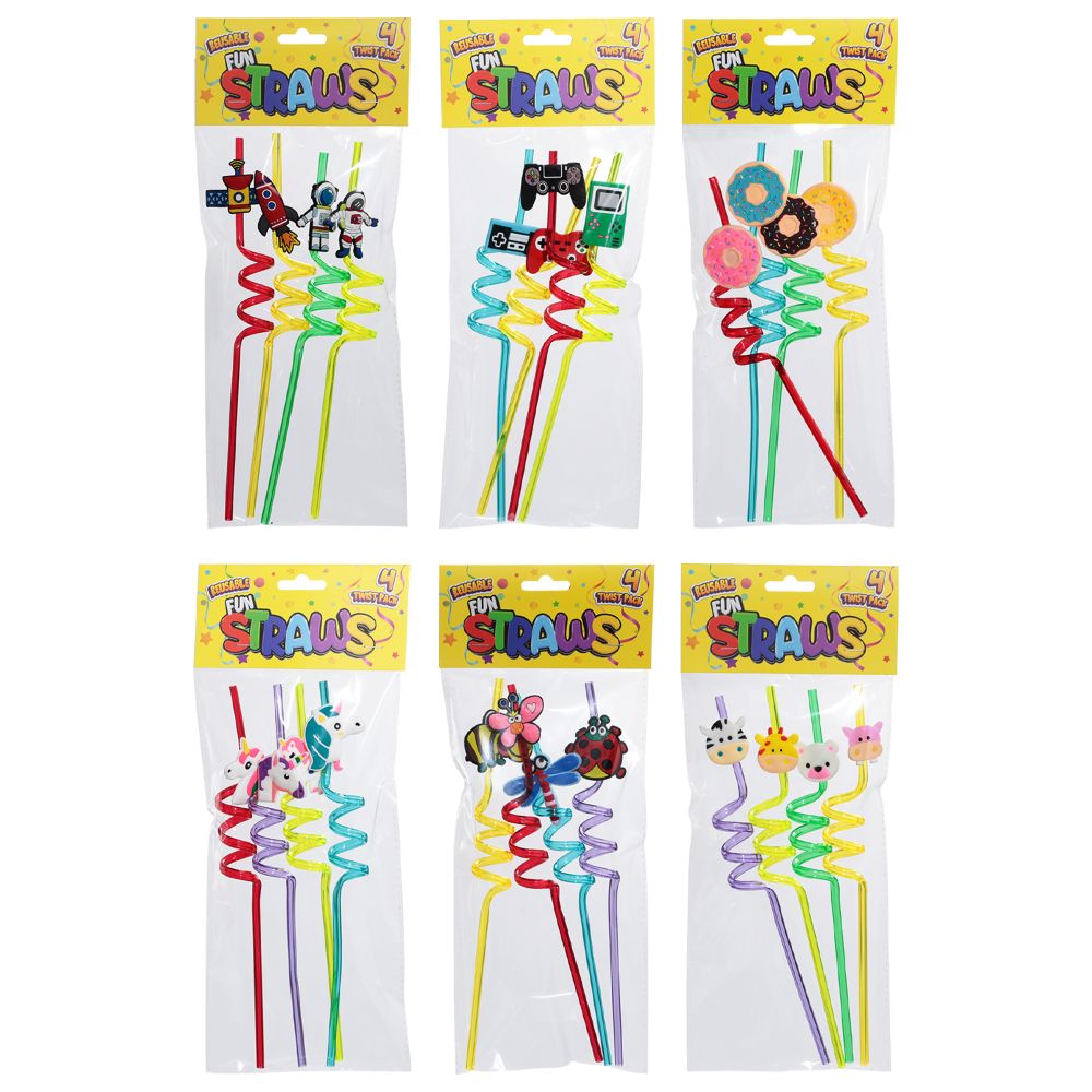 Reusable Novelty Straws - Kids