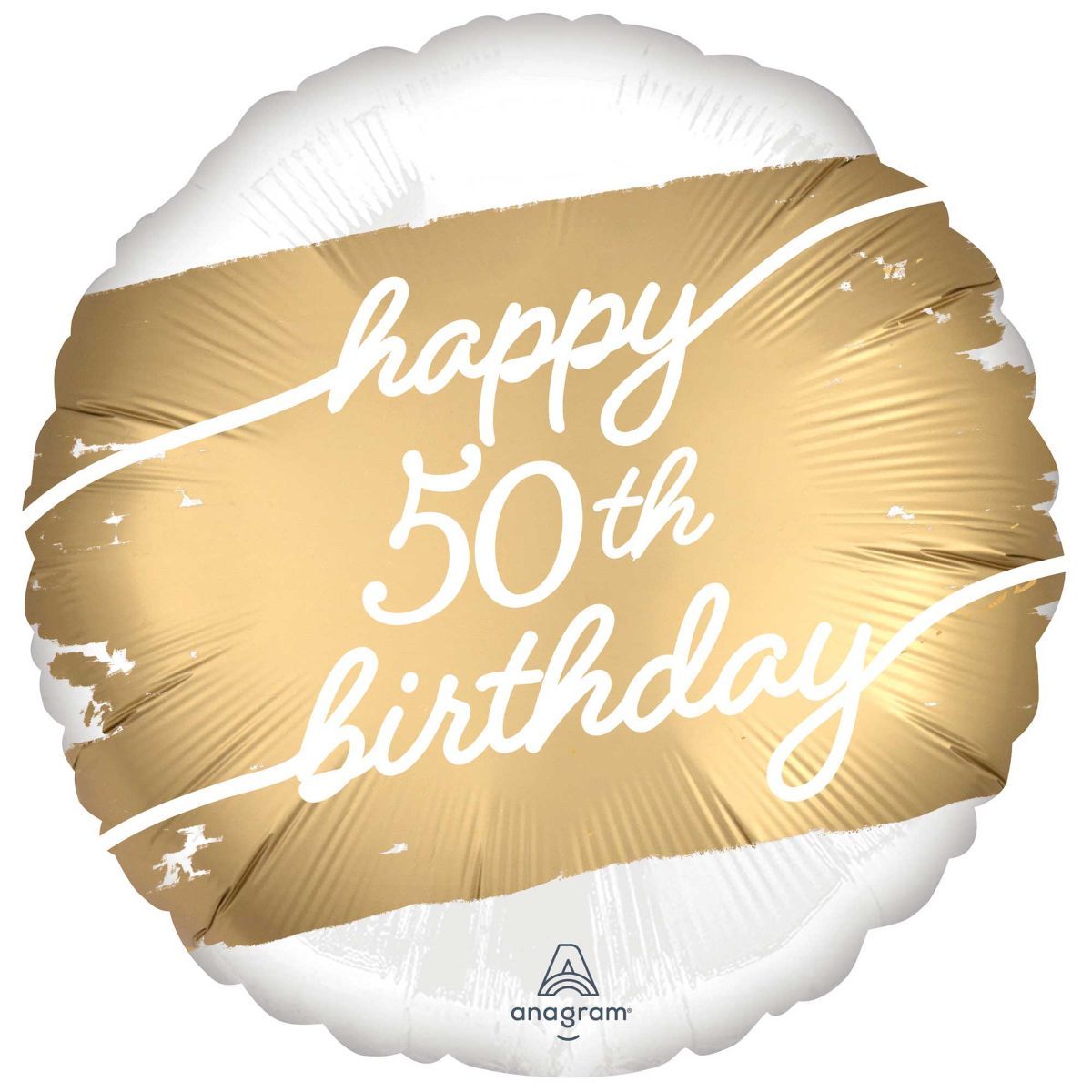 45cm Happy 50th Birthday Foil Balloon - Gold