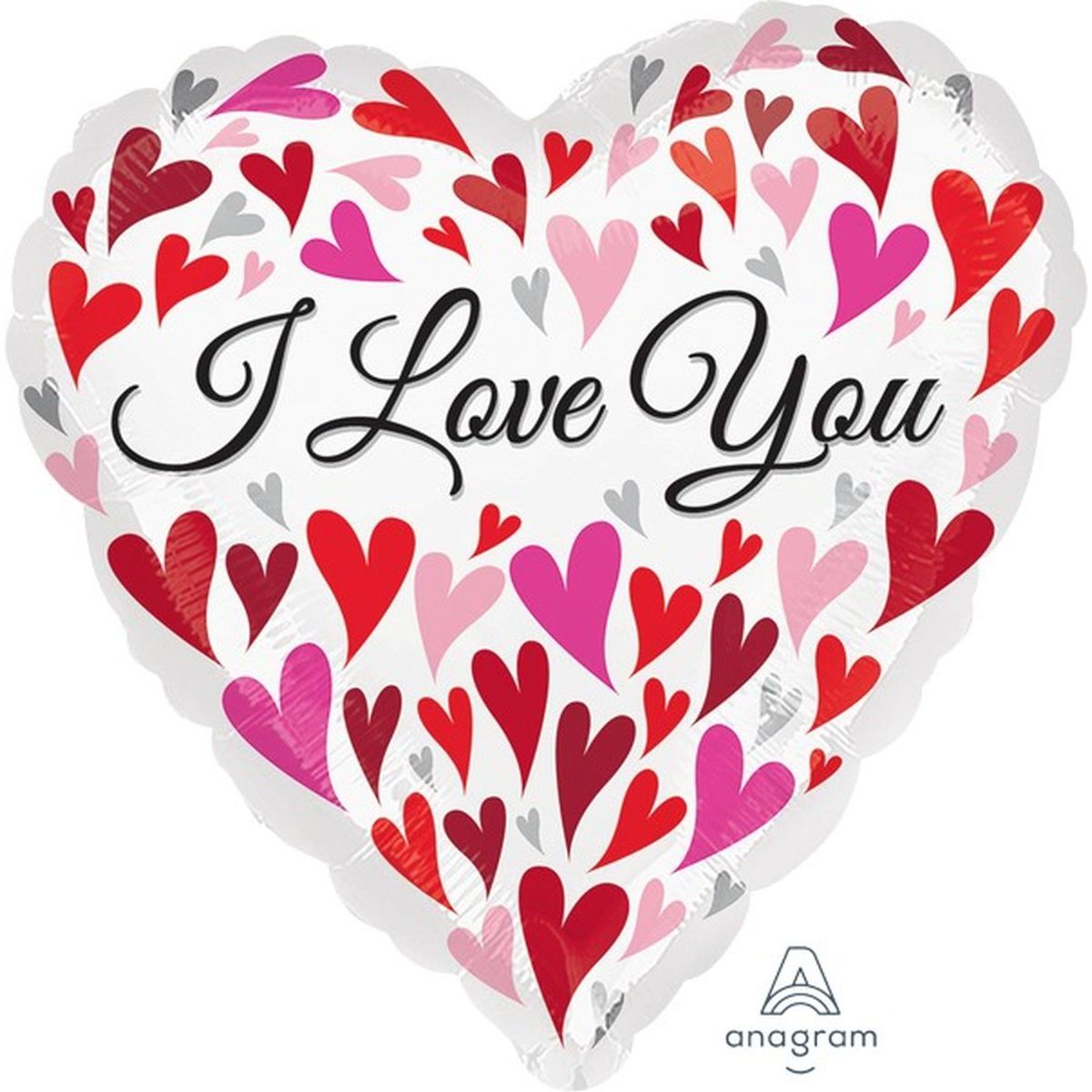 45cm I Love You Heart Foil Balloon - Red