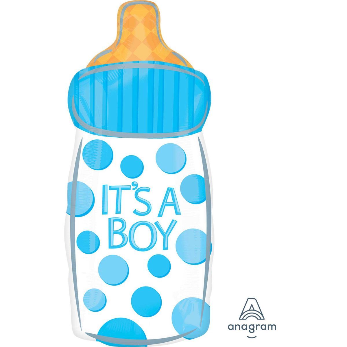 Baby Bottle Shaped Foil Balloon 43cm x 55cm - It's A Boy