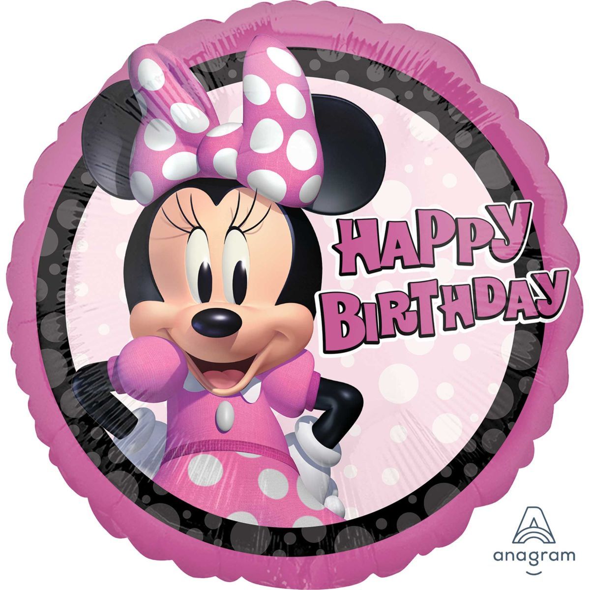 45cm Minnie Mouse Happy Birthday Foil Balloon