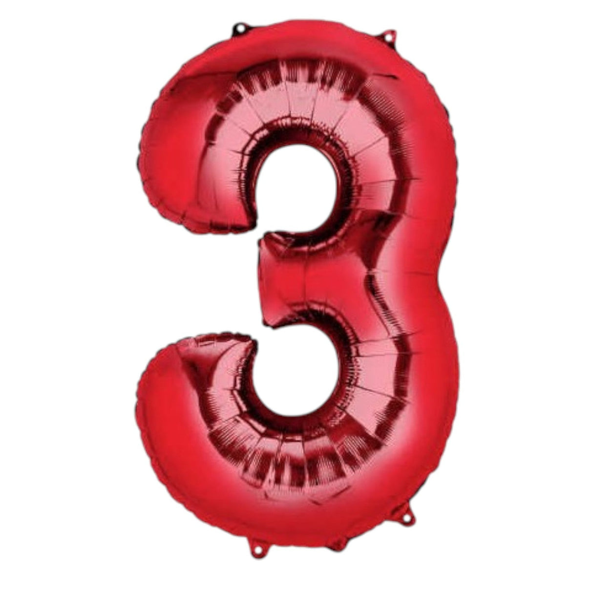Number 3 Red Balloon 86cm