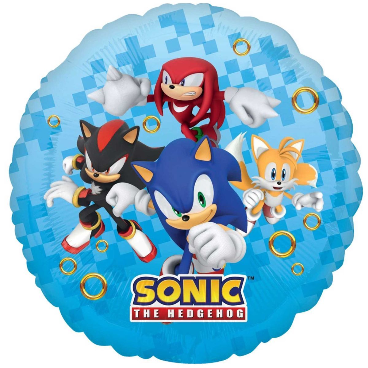 45cm Sonic the Hedgehog Helium Round Foil Balloon - Multicoloured