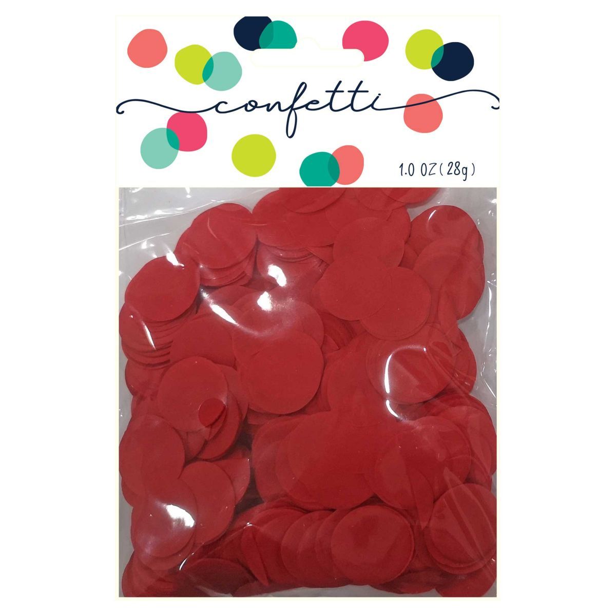 28g Red Tissue Paper Confetti Circles 2cm