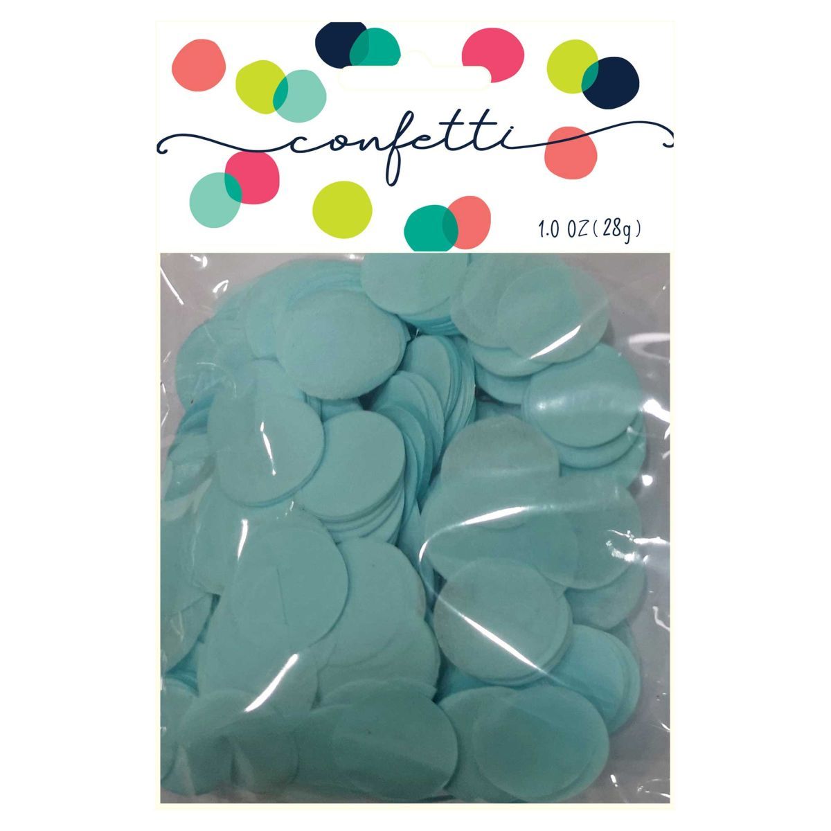 28g Light Blue Tissue Paper Confetti Circles 2cm