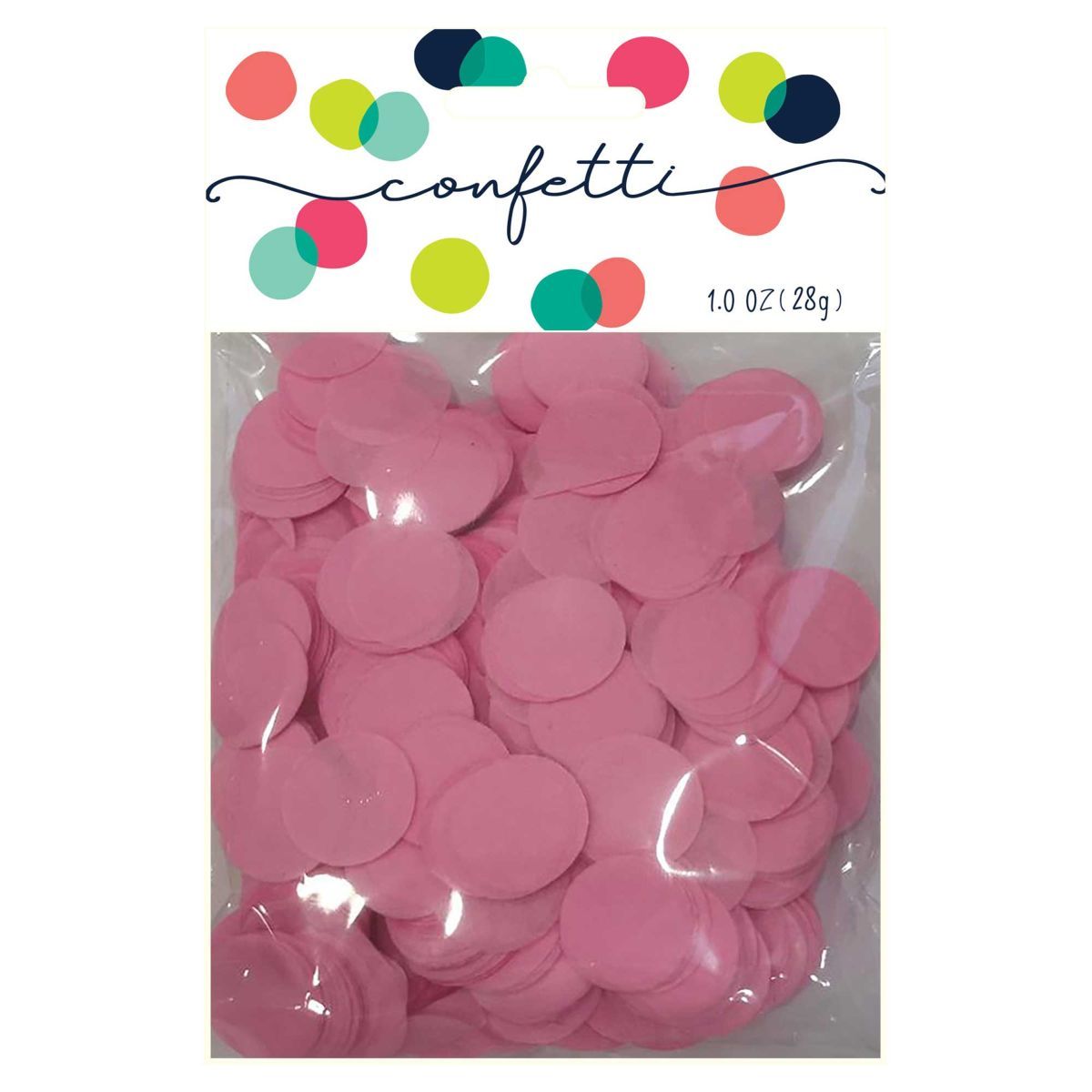 28g Tissue Paper Confetti Circles 2cm - Light Pink