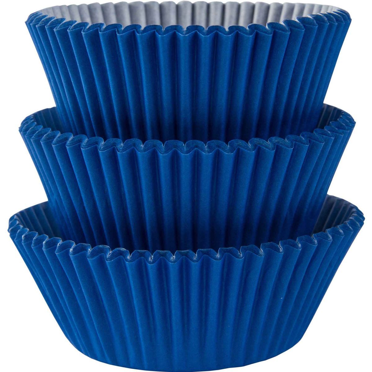 75 Pack Paper Cupcake Cases - Bright Royal Blue