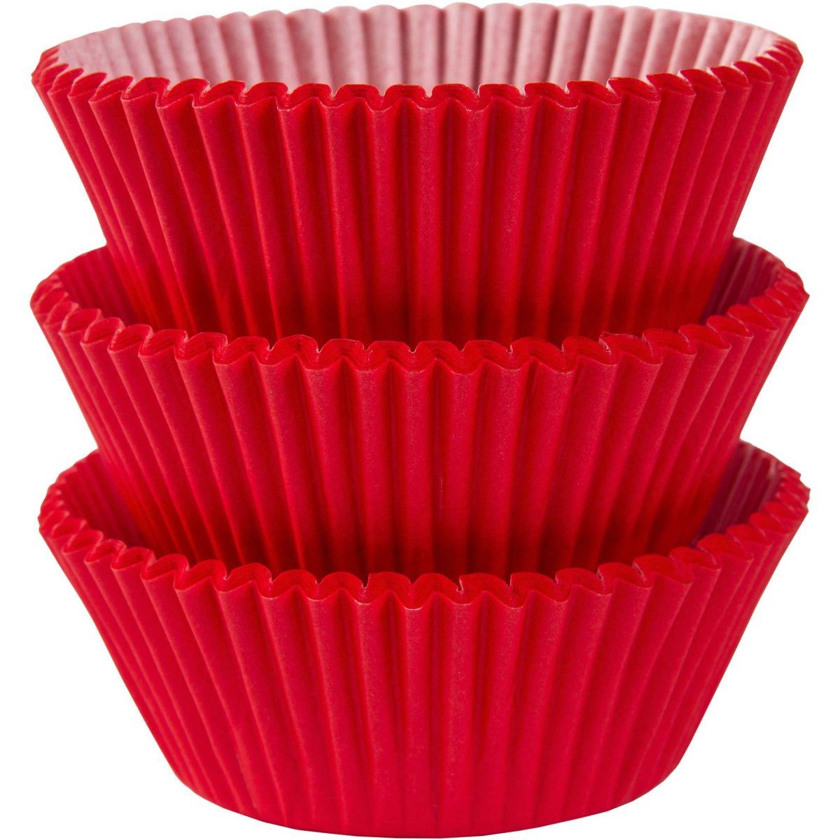 75 Pack Paper Cupcake Cases - Red