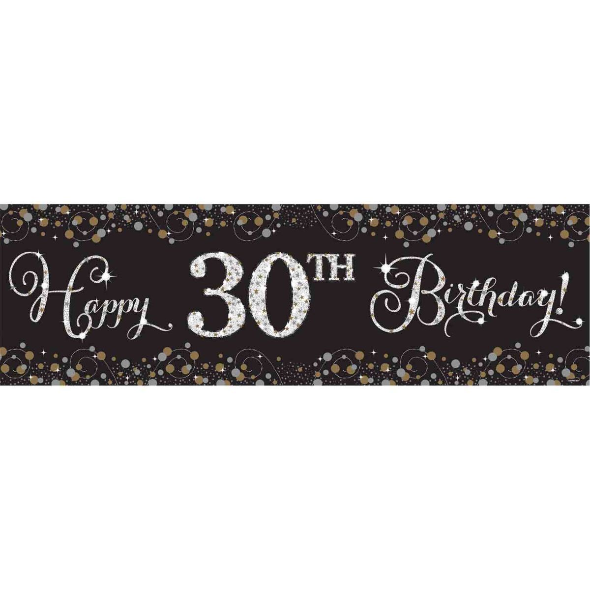5 Piece Add Any Age Giant Plastic Birthday Banner Kit - Multicoloured