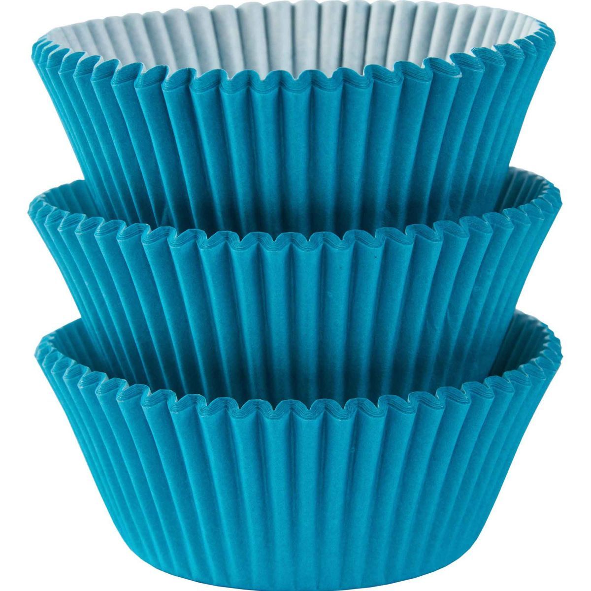 75 Pack Paper Cupcake Cases - Caribbean Blue
