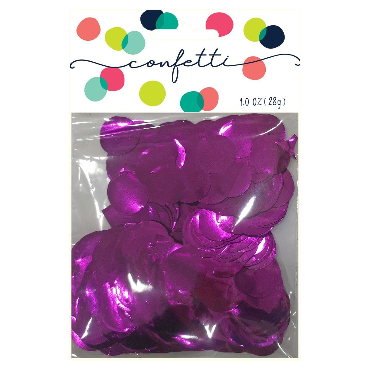 Metallic Hot Pink Foil Confetti Circles 2cm 28g