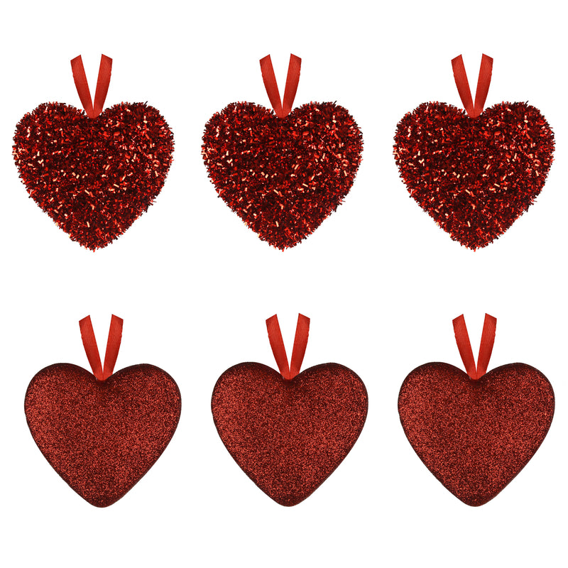 Hanging Hearts 8cm - 3 Pack - Red Dot