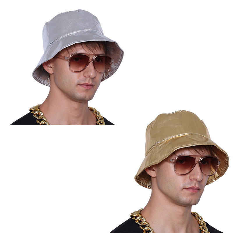 2 Pack Hip Hop Bucket Hat - Assorted Gold and Silver - PARTY PLANET