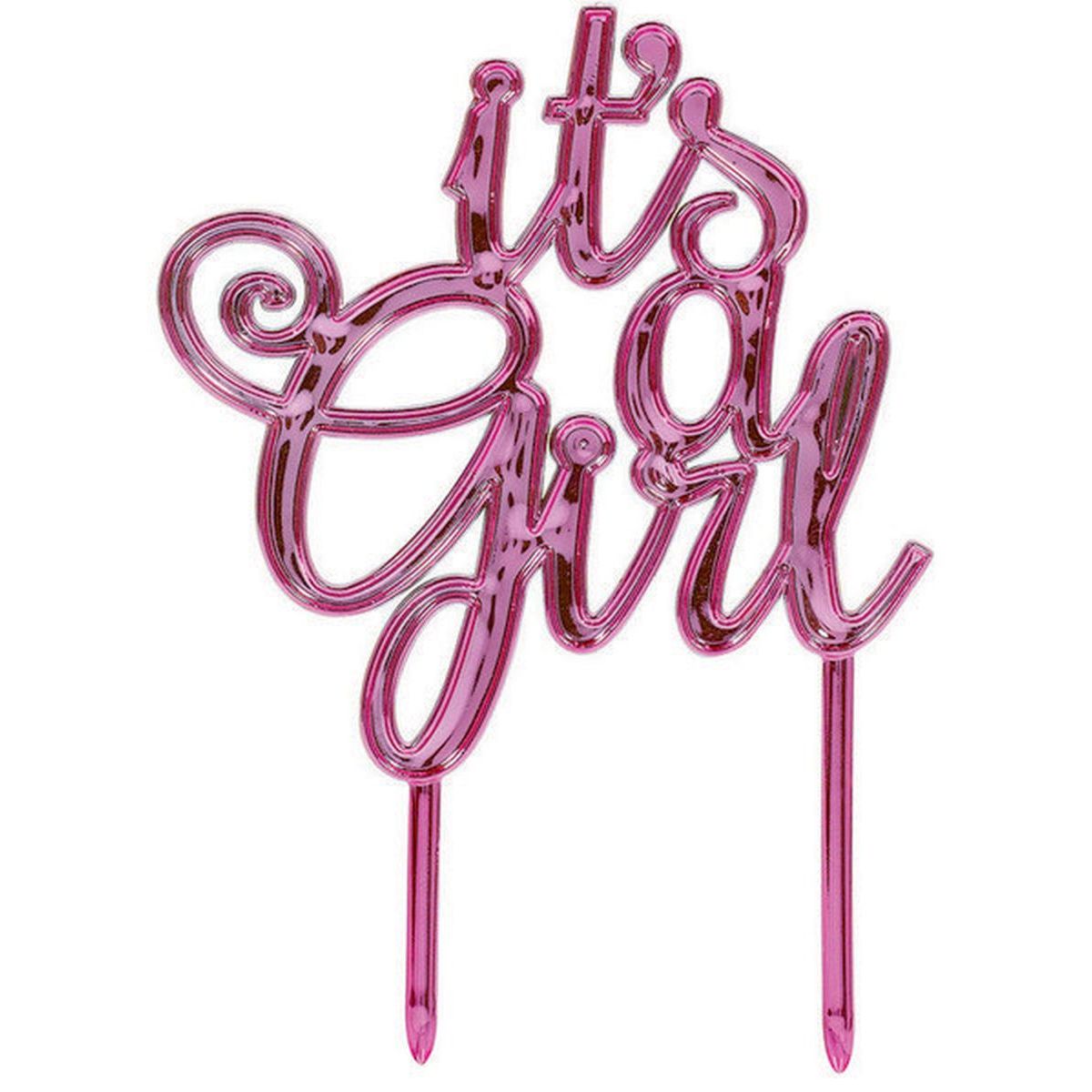 Cake Topper Girl - Pink