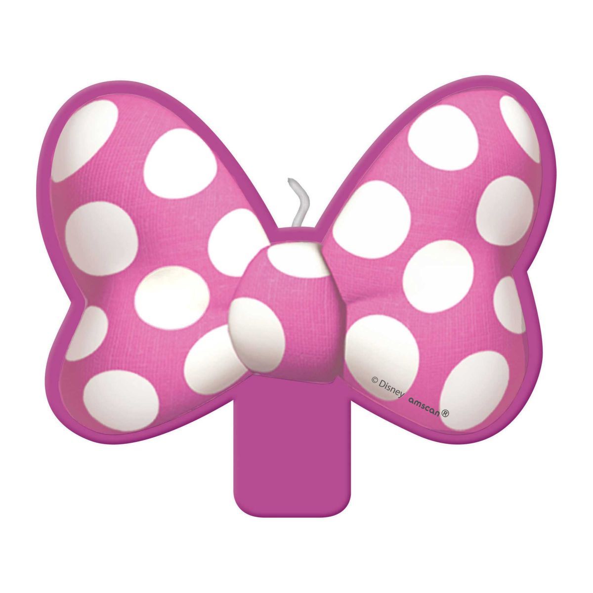 Minnie Mouse Bow Birthday Candle - Pink