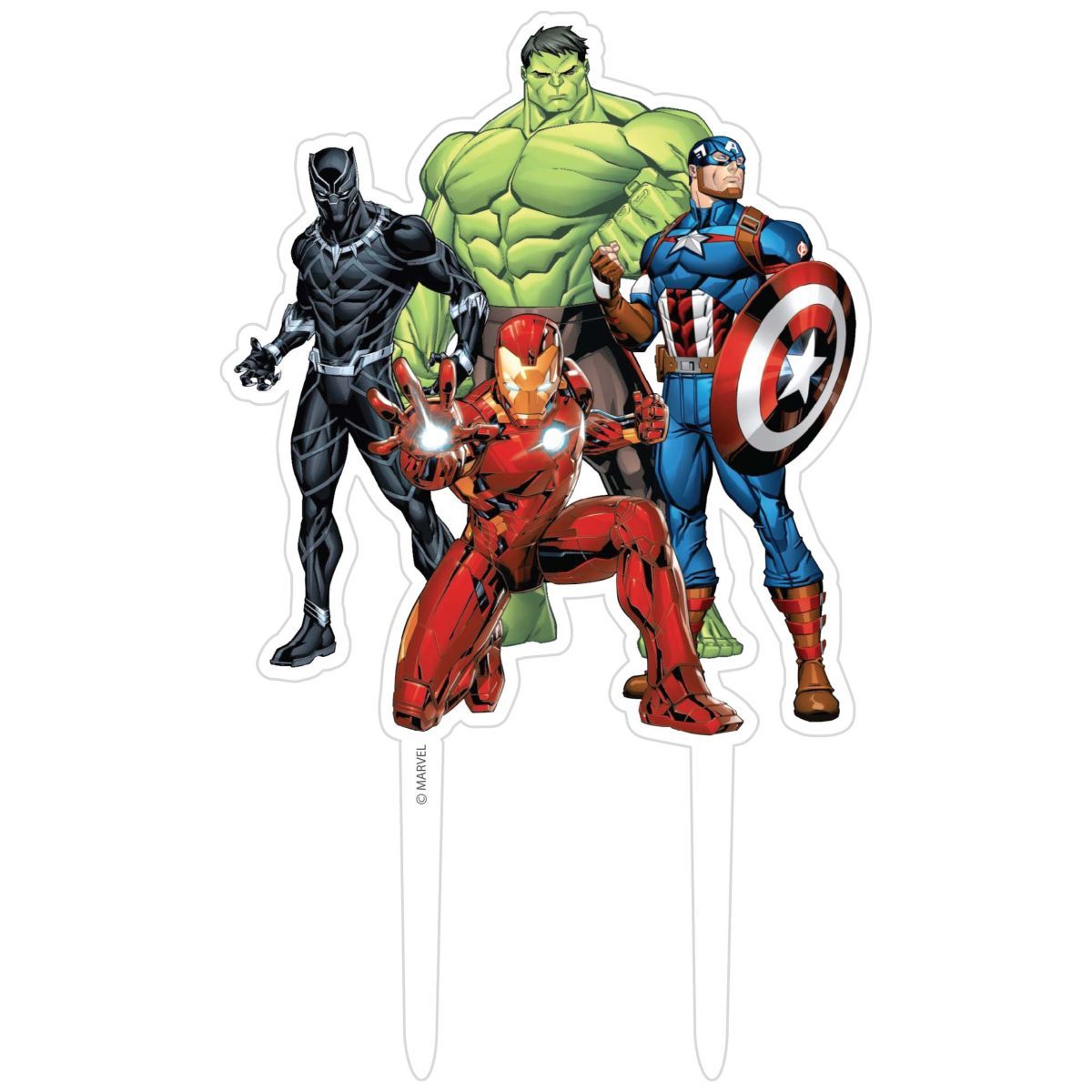 Marvel Avengers Powers Unite Acrylic Cake Topper 15cm x 20cm