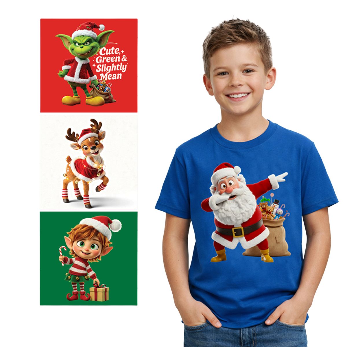 Children's Christmas T-Shirt - 4 Assorted Designs