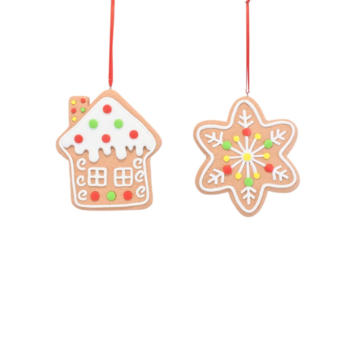 2 Pack Christmas Cookie Hanging Ornaments 10cm