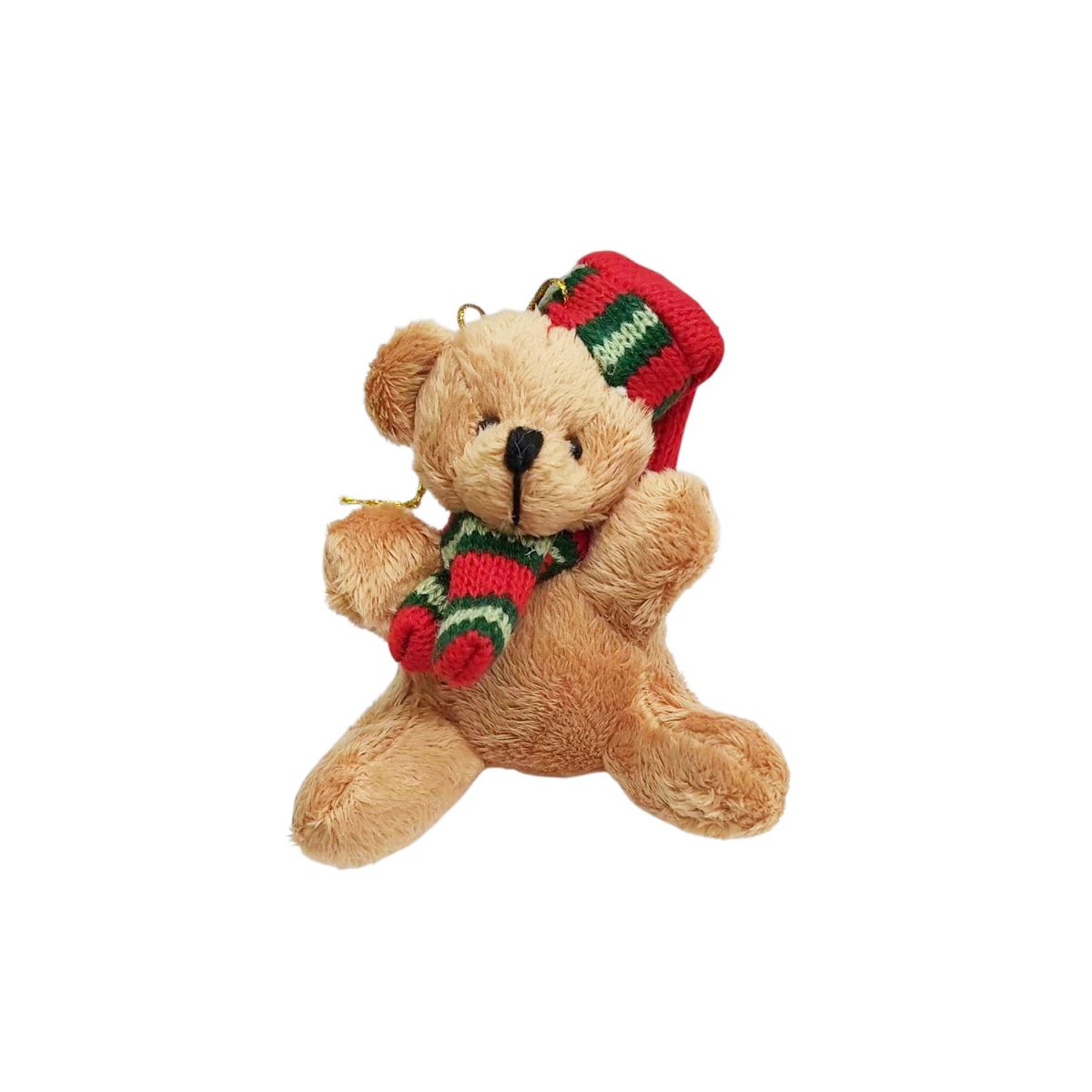 Christmas Teddy Bear Plush Decoration 10 x 10cm