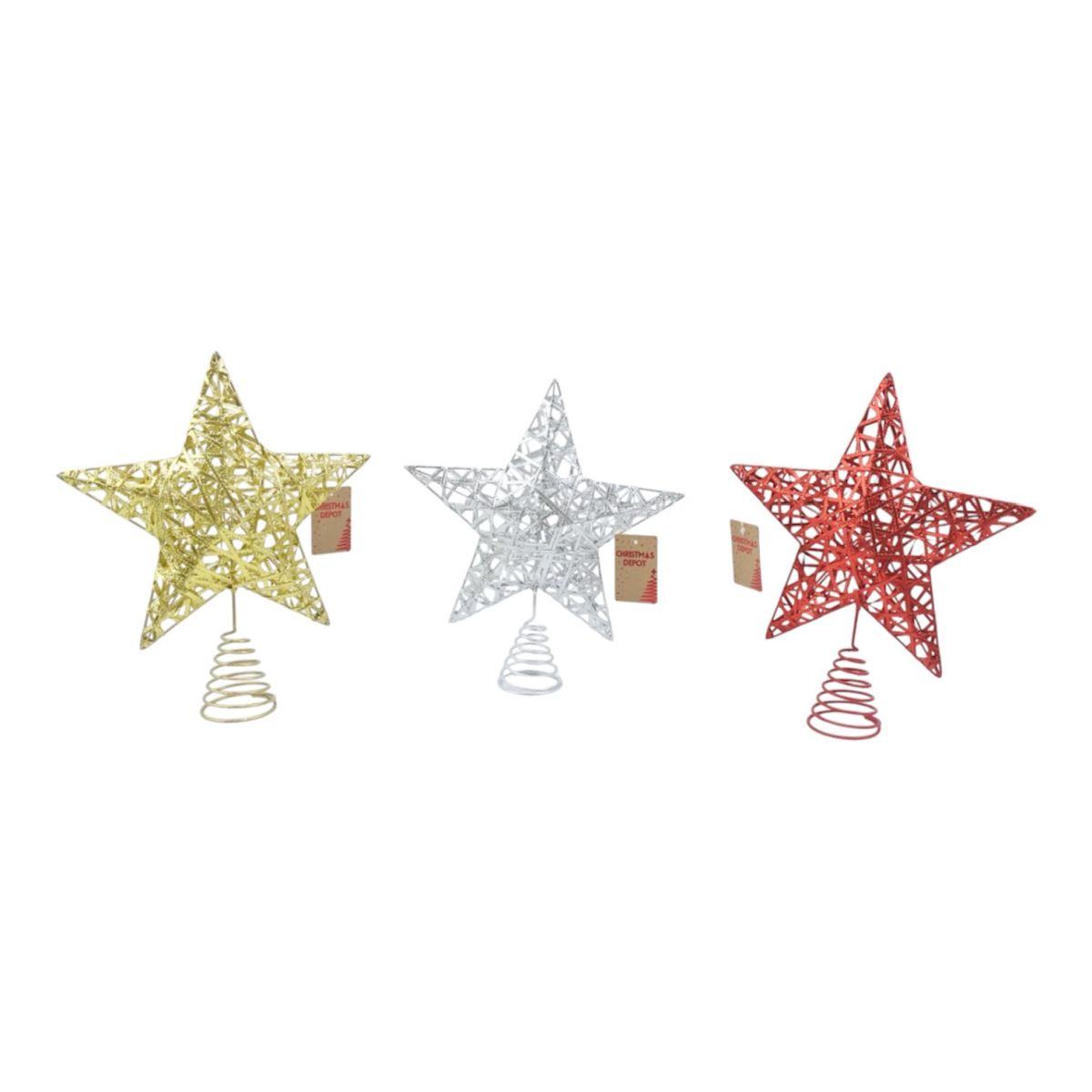 Christmas Star Tree Topper - Assorted